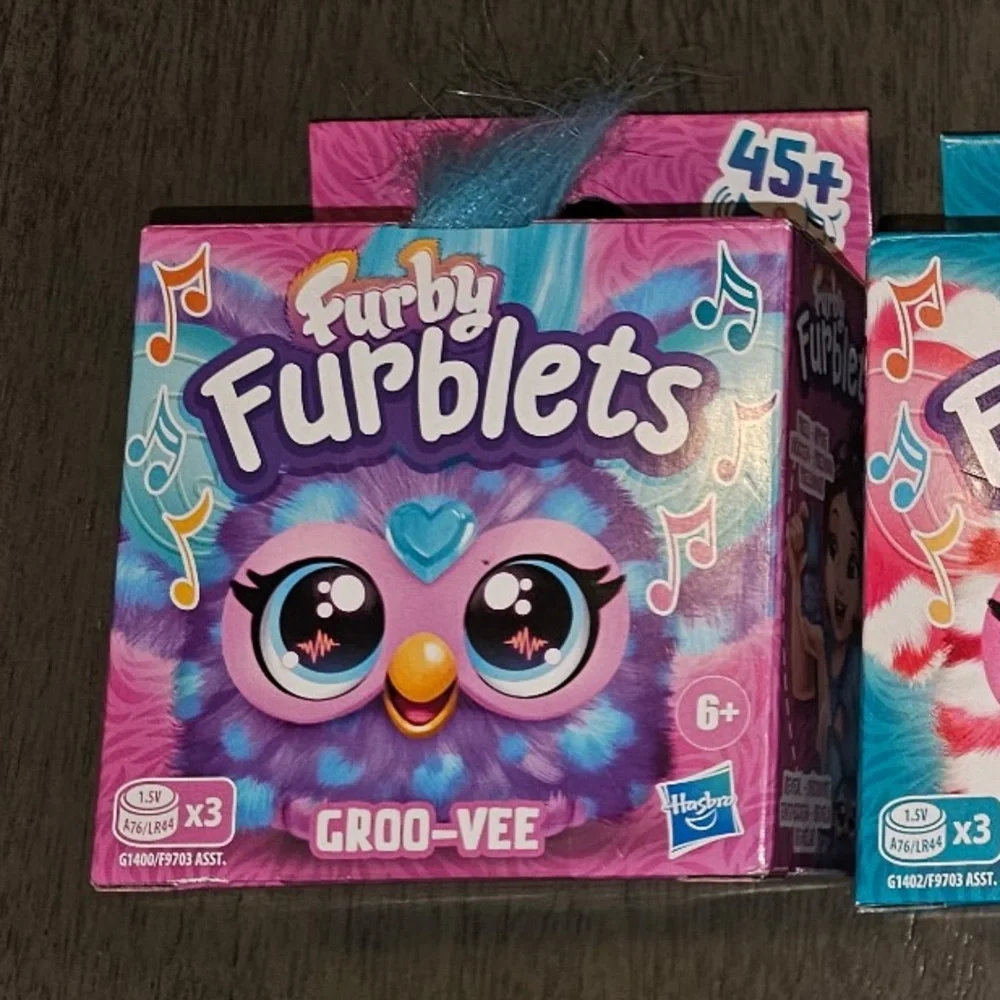 4 Furby Furblets: Groo-Vee, Bub-Lee, Ray-Vee, Bam-Boo
